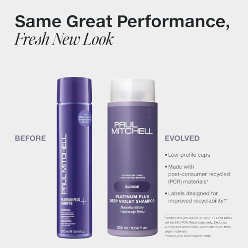 Paul Mitchell Platinum Plus Purple Shampoo Cools Brassiness