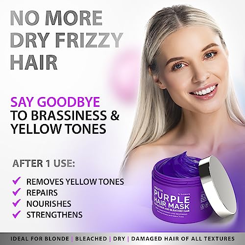 Sunatoria Purple Keratin Hair Mask for Blonde Hair